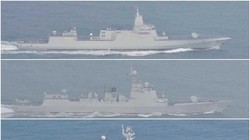 3 tàu Trung Quốc đi vào biển Nhật Bản hôm 19/3. Trên xuống là các tàu Nam Xương, Thành Đô và Đại Khánh (Ảnh: Đông Phương).