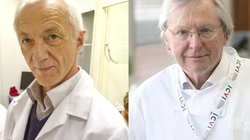 Hai chuyên gia Giáo sư Angus Dalgleish (Phải) và Birger Sorensen (trái). Ảnh: Đông Phương.