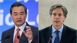 Ngoại trưởng Trung Quốc Vương Nghị và Ngoại trưởng Mỹ Antony Blinken (Ảnh: Đông Phương).