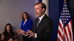 Cố vấn An ninh Quốc gia Mỹ Jake Sullivan tuyên bố tại cuộc họp báo chiều 17/8: cam kết của Mỹ đối với Đài Loan vẫn mạnh mẽ như từ trước tới nay (Ảnh: AP).