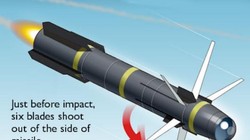 Bản vẽ mô tả tên lửa AGM-114R9X "Ninja bomb" Mỹ sử dụng để tiêu diệt thủ lĩnh ISIS-K (Ảnh: chinatimes).