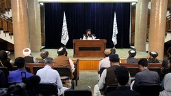 Ngày 21/9, Taliban tổ chức họp báo quốc tế thông báo về một số vấn đề quan trọng (Ảnh: Dwnews).