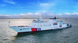 Tàu Hải Tuần 09, tàu tuần tra 13 ngàn tấn Trung Quốc vừa đưa vào hoạt động ở khu vực Biển Đông (Ảnh: Dwnews).