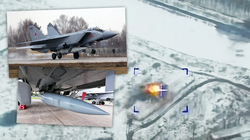 MiG-31 mang tên lửa siêu thanh Kinzhal và vụ nổ do tên lửa tấn công hôm 18/3 (Ảnh: The Drive).