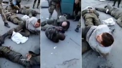 Hình ảnh trích trong đoạn video về những tù binh bị ngược đãi đã khiến dư luận bị "sốc" (Ảnh: Twitter).