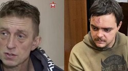 Shaun Pinner (trái) và Aiden Aslin xuất hiện hiên truyền hình Nga hôm 18/4 (Ảnh: Đông Phương).