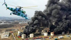 Ngày 1/4, máy bay trực thăng Ukraine vượt biên giới tấn công kho dầu ở Belgorod mở đầu cho hành động đưa chiến tranh sang đất Nga (Ảnh: Sohu).