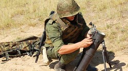 Cối tĩnh âm 2B25 Seagull là loại vũ khí có hiệu quả gây bất ngờ trên chiến trường miền Đông Ukraine (Ảnh: 163).