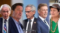 Đoàn 5 nghị sĩ lưỡng đảng trong Quốc hội Hoa Kỳ đến thăm Đài Loan khiến Trung Quốc phản ứng mạnh mẽ (Ảnh: LTN).