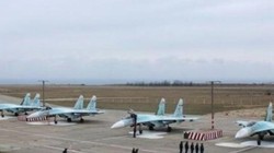 Các máy bay chiến đấu Nga ở sân bay Belbeck (Ảnh: Đông Phương).