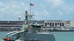 Tàu không người lái Sea Hunter tham gia cuộc tập trận hải quân Pacific Rim 2022 (Ảnh: Chinatimes).