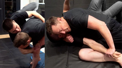 Lex Fridman tập luyện với cả Mark Zuckerberg (trái) và Elon Musk (phải) để chuẩn bị cho trận tỉ thí giữa họ (Ảnh: QQ)