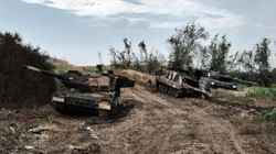 Một số xe tăng Lopard-2 của Ukraine bị bỏ lại chiến trường sau trận đánh (Ảnh: Sohu).