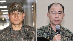 Hai trung tướng Park An-soo (trái), Tham mưu trưởng Lục quân và Kwak Jung-geun, Tư lệnh Lực lượng tác chiến đặc biệt bị truy tố về tội nổi loạn. Ảnh: Guancha.