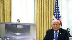 Ông Trump tuyên bố đặt tên F-47 cho chiếc máy bay chiến đấu thế hệ thứ sáu. Ảnh: VCG.