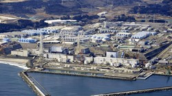 Khu vực Nhà máy điện hạt nhân Fukushima Daiichi tháng 4/2022. Ảnh Kyodo News /AP File.