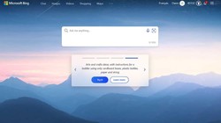 Trang chủ Bing được sửa đổi với Ask Me Anything. Ảnh minh họa Search Engine Land