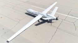 Máy bay không người lái chiến đấu tầm cao Shahed-149 “Gaza” của không quân IRGC Iran. Ảnh video Iranpress. 