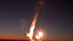 Hải quân Nga phóng tên lửa hành trình Kalibr từ Biển Đen. Ảnh Rusvesna. 