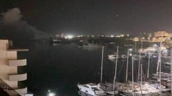 Vụ nổ của 1 USV trên vịnh thành phố Sevastopol. Ảnh South Front.