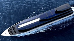 Tàu vận tải năng lượng sạch chạy bằng pin. Thiết kế của công ty PowerX. Ảnh PowerX