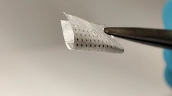 Cảm biến quang hồng ngoại lưới nano tellurium giá rẻ, được chế tạo trên giấy. Ảnh: TS Meng You, Đại học Thành phố Hồng Kông.