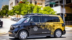 Xe vận tải tự hành Volkswagen ID.Buzz hoạt động thử nghiệm tại Mỹ. Ảnh Evehicle Technology