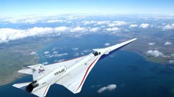 Đồ họa máy bay phản lực QueSST của NASA cho thấy cấu hình cuối cùng của máy bay sau nhiều năm nghiên cứu và thiết kế kỹ thuật. Ảnh: Lockheed Martin