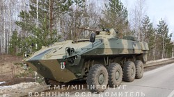 Xe bọc thép BTR-22 trong quá trình thử nghiệm. Ảnh RG