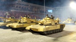 Xe tăng mới của Triều Tiên, được cho là tương tự Armata, ra mắt năm 2020. Ảnh KCNA