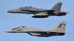 Tiêm kích đa năng F/A-18 Super Hornet và MiG-29 của Ukraine. Ảnh Military Watch