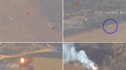 Tổ hợp pháo phản lực-tên lửa HIMARS bị tên lửa Iskander Nga phá hủy. Ảnh Army Recognition.