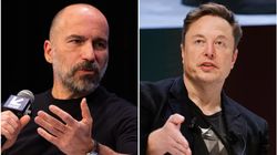 Dara Khosrowshahi và Elon Musk. Ảnh: Business Insider