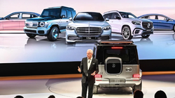 Một bài thuyết trình của Mercedes-Benz tại Triển lãm Công nghiệp Ô tô Quốc tế Thượng Hải, ngày 18 tháng 4 năm 2023 (Ảnh: AFP)