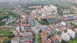 Một góc thị xã Mỹ Hào nhìn từ trên cao