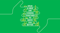 Quảng cáo của Grab sau vụ thâu tóm Uber tại Đông Nam Á với nội dung: "Grab và Uber sẽ sát nhập để phục vụ bạn tốt hơn". Nguồn: Grab