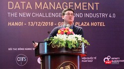 Đồng sáng lập và Giám đốc Học viện AI Nguyễn Xuân Hoài phát biểu tại Hội thảo “Quản lý dữ liệu: Thách thức vượt tầm công nghiệp 4.0” do Orchestra Networks và Smart-up đồng tổ chức