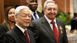 Tổng bí thư Nguyễn Phú Trọng trong chuyến thăm tới Cuba vào cuối tháng 3/2018. Ảnh: BBC