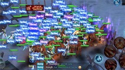 Cảnh chen chúc của người chơi trong Võ lâm truyền kỳ mobile.