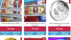 Một địa chỉ bán tiền lưu niệm hình gà trên mạng.