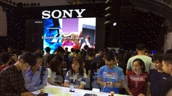 Khu vực trải nghiệm những chiếc smartphone mới nhất của Sony