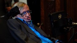 Nhà khoa học Stephen Hawking trong một cuộc họp báo ở thủ đô London, Anh. Ảnh: AFP/TTXVN