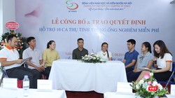 Lễ công bố hỗ trợ miễn phí thụ tinh ống nghiệm cho 10 cặp vợ chồng hiếm muộn có hoàn cảnh khó khăn