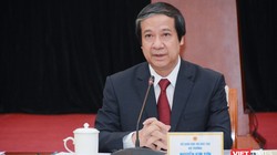 Bộ trưởng Nguyễn Kim Sơn tại buổi gặp gỡ với các giáo viên, cán bộ quản lý toàn ngành vào hôm nay, ngày 15/8.