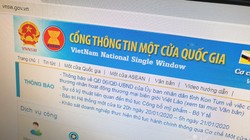 Cổng thông tin một cửa quốc gia tại địa chỉ vnsw.gov.vn. Ảnh: Trọng Đạt