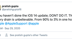 Một người dùng chia sẻ tình trạng "tuột" pin bất thường trên iPhone.