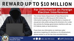 Mỹ treo thưởng 10 triệu USD cho việc phát hiện tin tặc tham gia vào cuộc bầu cử