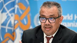 Tổng Giám đốc Tổ chức Y tế Thế giới (WHO), ông Tedros Adhanom Ghebreyesus phát biểu tại Geneva, Thụy Sĩ. (Ảnh: AFP/TTXVN)