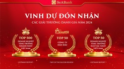 SeABank lần thứ 5 được vinh danh trong Top 500 doanh nghiệp tăng trưởng nhanh nhất Việt Nam
