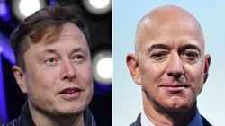 Tài sản của Bezos (phải), Musk đã tăng lên 10% nhờ đại dịch Covid-19. Ảnh: NY Post
